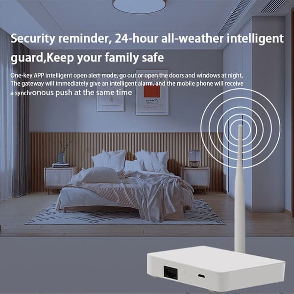 Tuya Zigbee 3.0 kablet gateway med ekstern antenne til Smart Home Hub