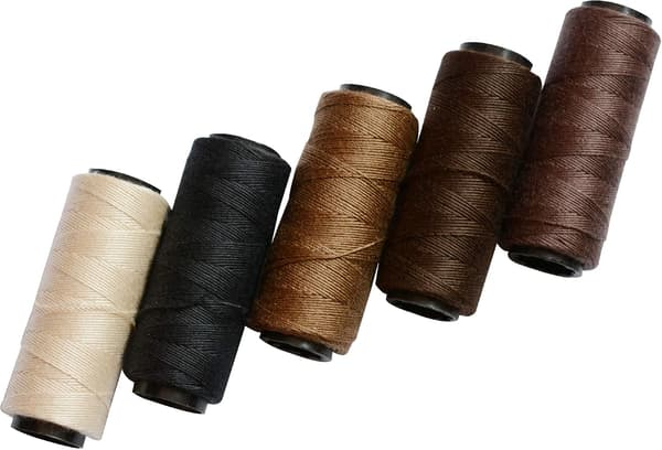 5 rullar hårvävningstråd, 60 m vardera för hårförlängningar, hårtränsar och peruk-DIY