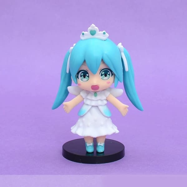 6 st Hatsune Miku PVC Chibi-karaktärsfigurer samlarset 10 cm
