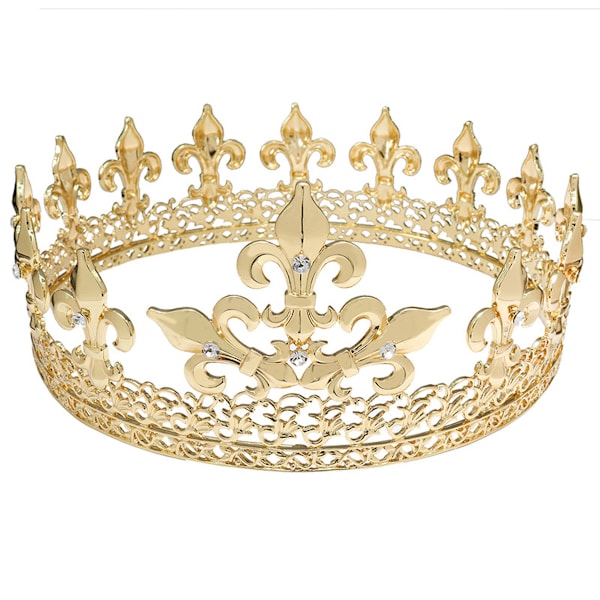 King Crown Tower Style Tiara Boy Men Headpiece