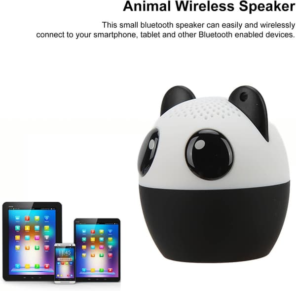Mini Panda Bluetooth-højttaler, 3W trådløs lyd, 400mAh batteri, selfie-funktion
