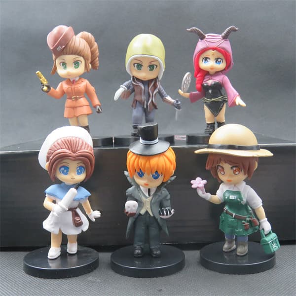 6 st Identity V Chibi PVC-figurer 10 cm spelkaraktärsmodell set