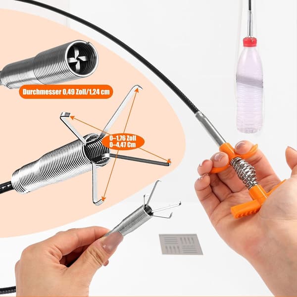 Avloppsrensare set, flexibelt gripverktyg för handfat, dusch, toalett och badrum