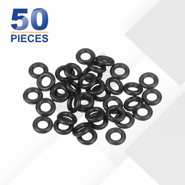 50-pakning nitrilgummi O-ringer, 6 mm utvendig diameter, 3 mm innvendig diameter for reparasjoner av bil og rørleggerarbeid