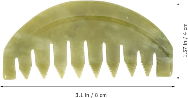 Jade-hårkam for hodebunnsmassasje, Gua Sha-skrapeverktøy for hode og nakke
