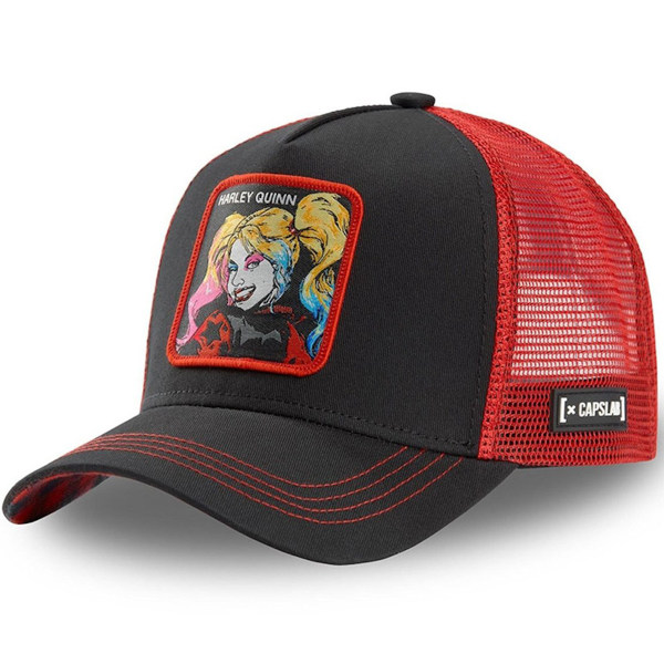 Harley Quinn Baseball Cap Bekväm broderi Snapback Justerbar Mesh Sports Hat