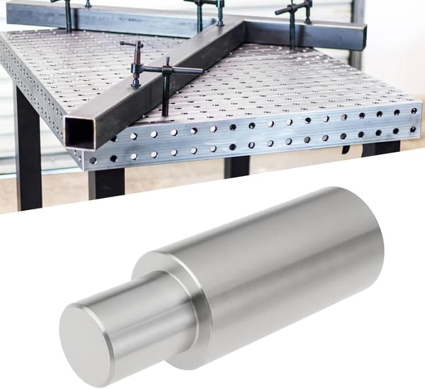 2 stk. 16 mm stoppinner for sveisebord, 304 rustfritt stål for benkearbeid