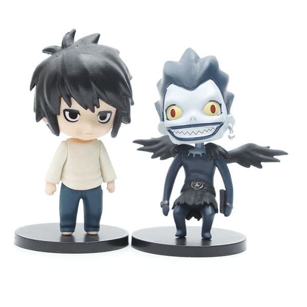 Death Notes 5 st PVC Chibi-figurer Ryuk Light L 10 cm samlarmodellset