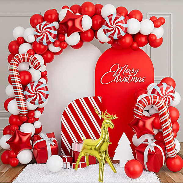 Merry Christmas Garland Arch Kit Ballong Set Party Dekoration