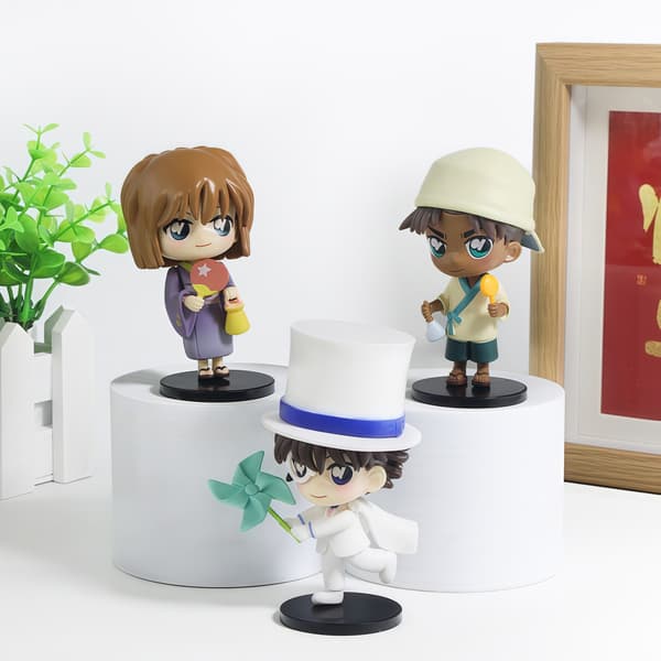 6 stk. Detective Conan karakterfigurer 8-9 cm PVC samleobjekter for utstilling