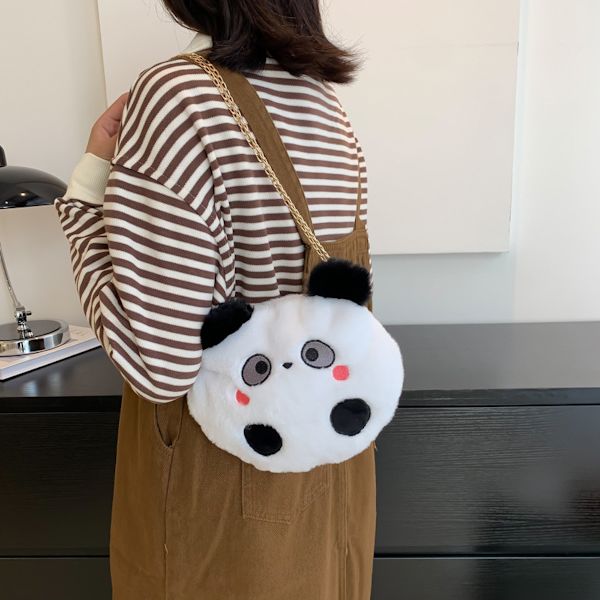 Bolsa transversal pequena Panda de ombro para uso diário para crianças