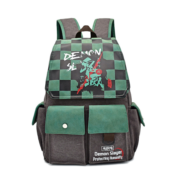 Demon Slayer Kamado Tanjirou Anime skolryggsäck Casual Daypack Ryggsäck Cool bokväska