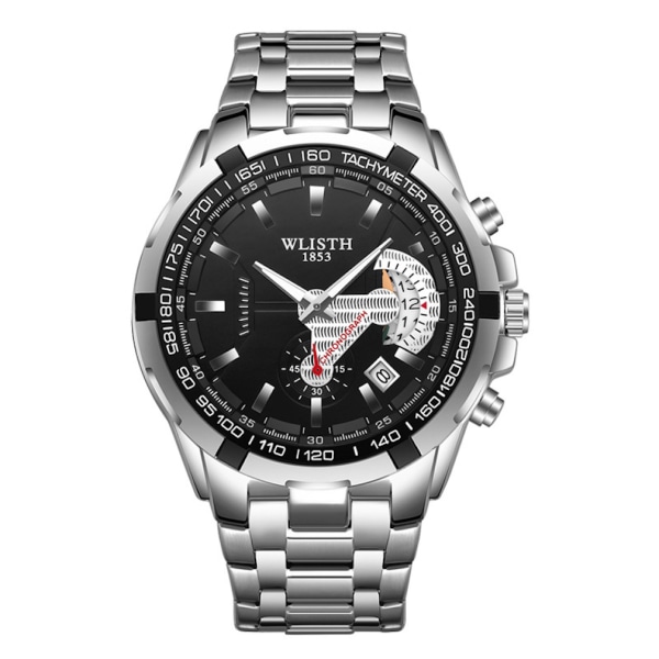 Herr Quartz Watch Casual Sports Armbandsur Black Watch Luminous