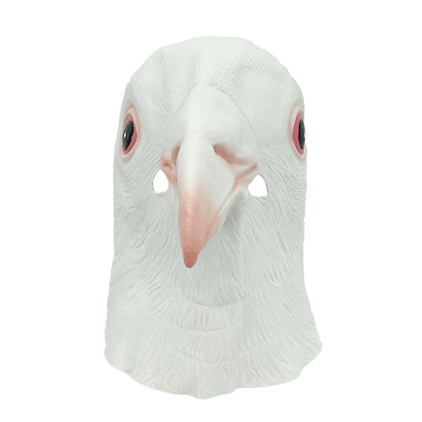 White Pigeon Mask djurhuvudbonader Cosplay rekvisita för Halloween