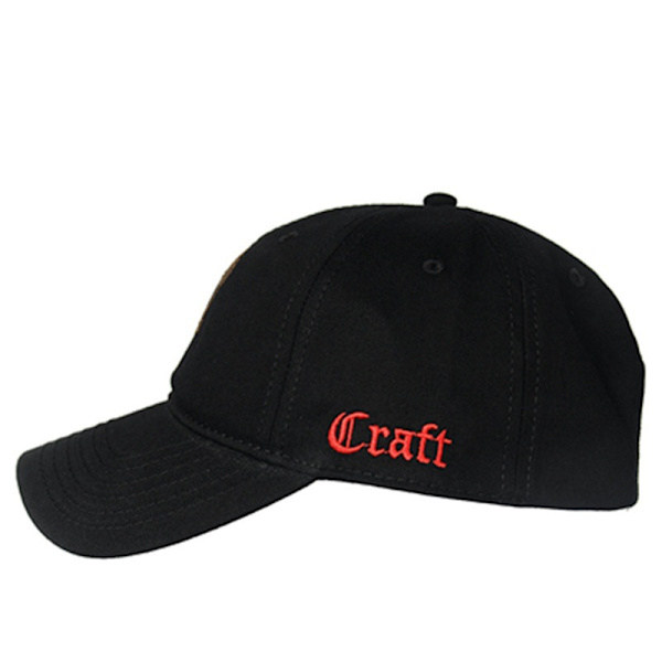 Broderi Skull Craft Baseball Cap Svart Snapback-hatt Solhatt i bomull Unisex