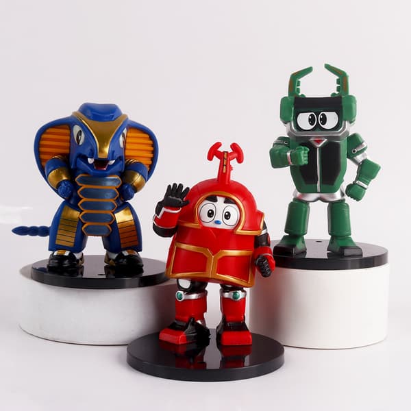 6 stk. B-Robo Kabutack robotfigurer 11 cm PVC karakter samlerobjekt udstillingssæt