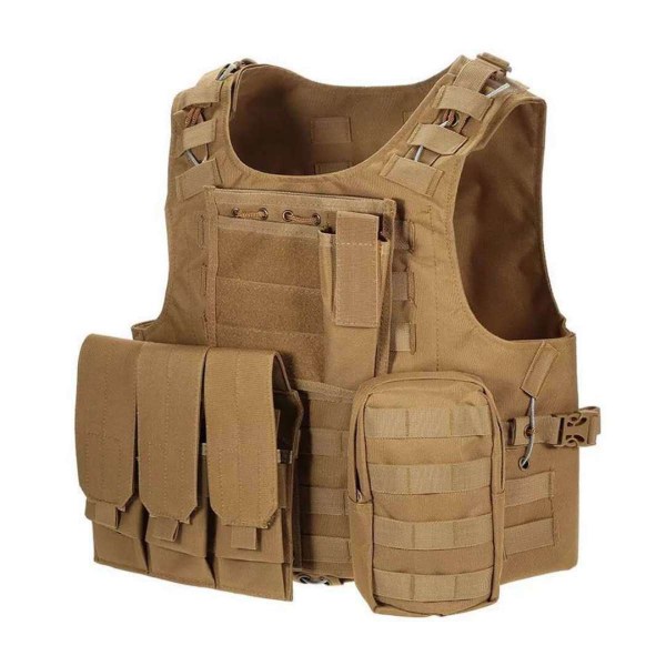 Paintball Airsoft Tactical Väst Utomhus Molle Jaktväst Justerbar modulär utrustning för träningsspel