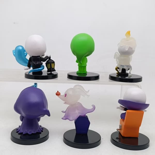 6 st. Nightmares Before Christmas spök-minifigurer i PVC – Halloween-samlarset
