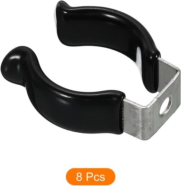 8 stk. T8 LED-rør U-clips rustfrit stål PVC 20 mm monteringsbeslag