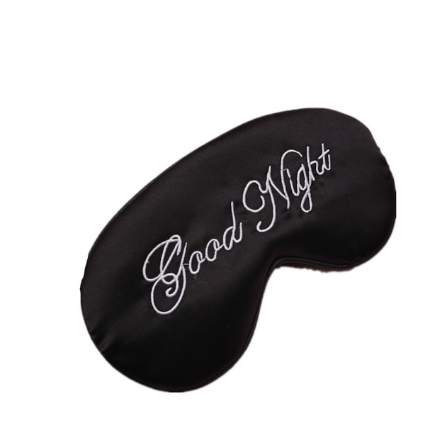 Black Silk Sleep Mask Anime Comfort Soft Soft Eye Mask Eye Cover Eyeshade Unisex