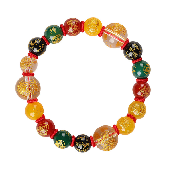 Raw Ore Agate Armband Par Buddha Beads Armband Natal Year Armband Zodiac Smycken