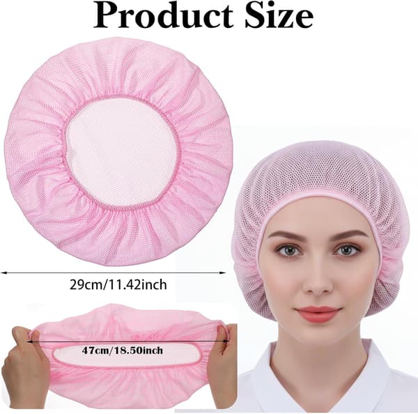 4-pack hårnät för sömn, elastiska nätmössor och hårhättor