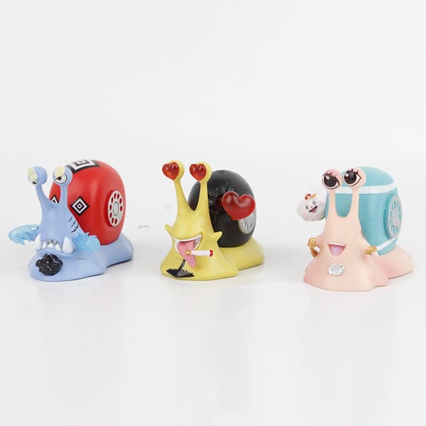 9 stk. One Piece Den Den Mushi sneglefigurer 8 cm PVC samlerobjekt-sæt