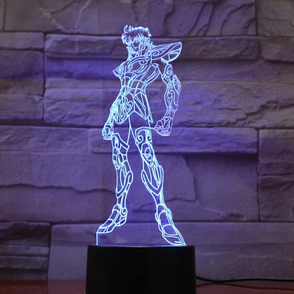 Grekisk mytologi Nattlampa Saint Seiya Led Färgglad 3D LED-bordslampa