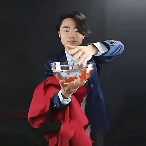 Magic tomhänt akvarium Magic trick Trollkarl Närbild Rekvisita Jippon Skämtverktyg