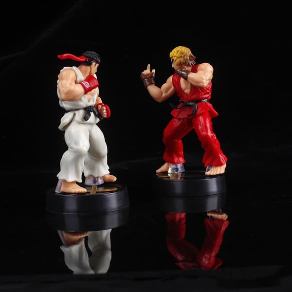 2 st Street Fighter Ryu & Ken figurer 9,5 cm PVC spel-samlarset