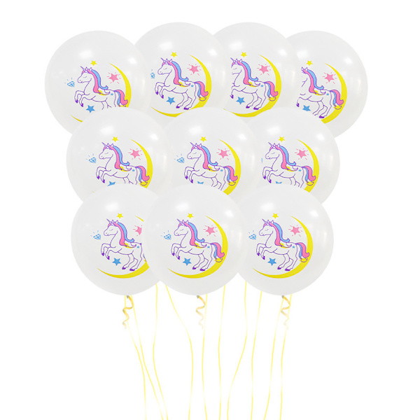 100st Unicorn Ballonger Festival Dekor Latex Ballong Set Party Dekoration