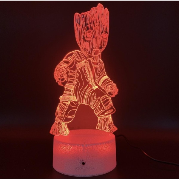 3D LED-nattlampa Baby Groot Kids Sovrumsbordslampa