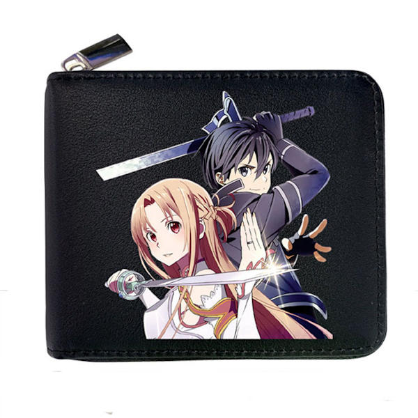 Sword Art Online Anime Plånbok Bifold Kort plånbok plånbok med myntficka