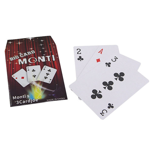 Stort kort Montis Gambler Magic Trick Trollkarl Närbild Rekvisita Jippon Prank Tool