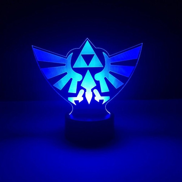 Legend Zelda 3D LED färgglad nattlampa Barn sovrumslampa