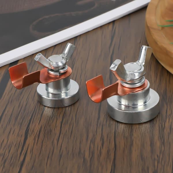 2-pack magnetiska svetsjordklämmor, mässingsmagnetstöd för svetsverktyg