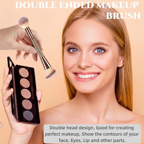 Makeuppensel med to ender til foundation, pudder, concealer, blush og bronzer