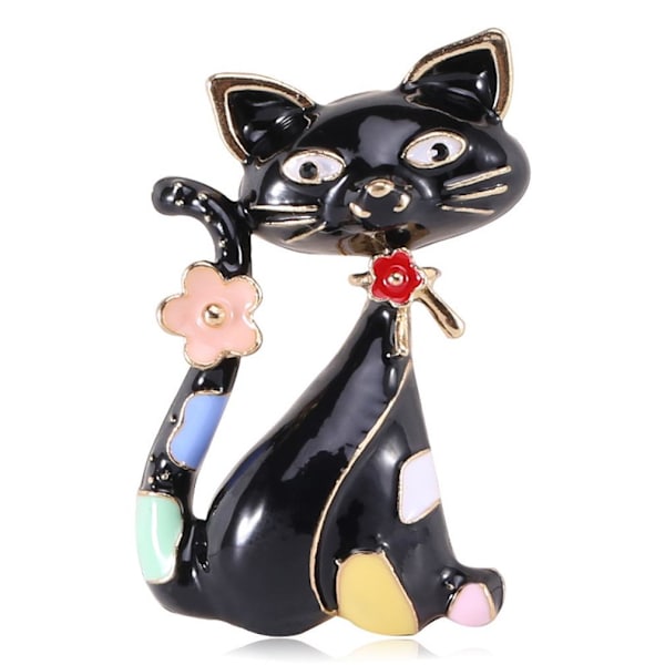 Söt Corsage Cat Dam Brosch Målad Emalj Legering Brosch Pin