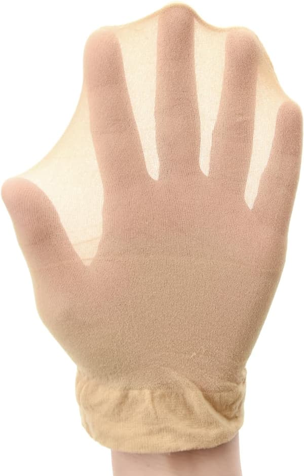 6-pakning nylon parykkhetter for kvinner, pustende og elastiske strømpehetter, beige