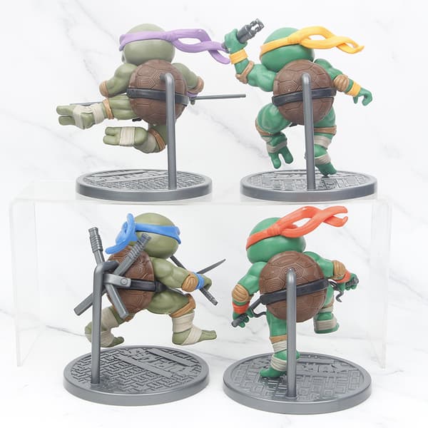 4 stk. Ninja Turtles karakterfigurer 12 cm PVC samlerobjekt udstillingssæt
