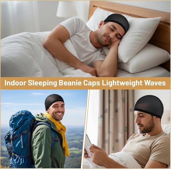 10-pack perukmössor som andas, elastiska nätmössor för sömn och 360 waves