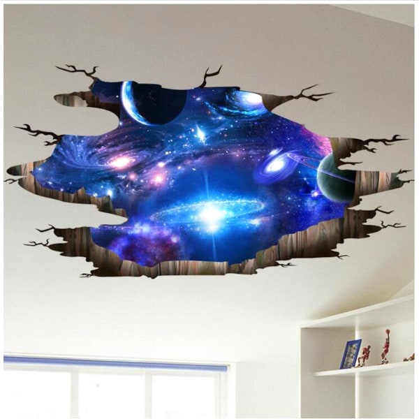 Space Planet Anime Väggdekor Avtagbar Tapet Hemdekoration