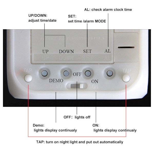 Digital LED-väckarklocka för barn Avengers Night Light Glödande skrivbordsklocka med termometer