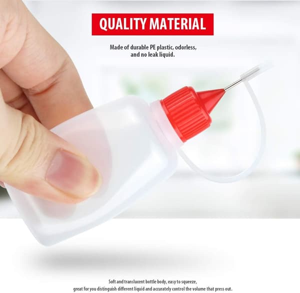 12-pack med 30 ml limflaskor med nålspets för pyssel, quilling och DIY-projekt
