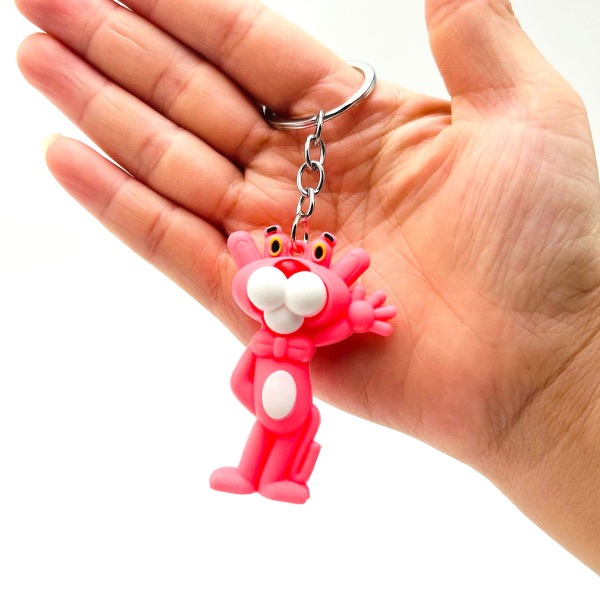 4st Pink Panthers Anime Nyckelring Nyckelring Bag Hängande Nyckelring Julklapp