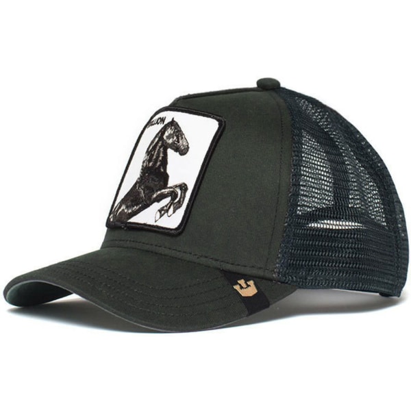 Häst Baseball Cap Bekväm broderi Snapback Justerbar Mesh Sports Hat