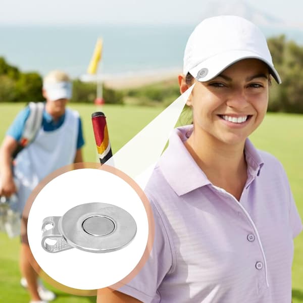 4-pack magnetiska hattklämmor för golfbollsmarkörer för golfkepsar, väskor och bälten