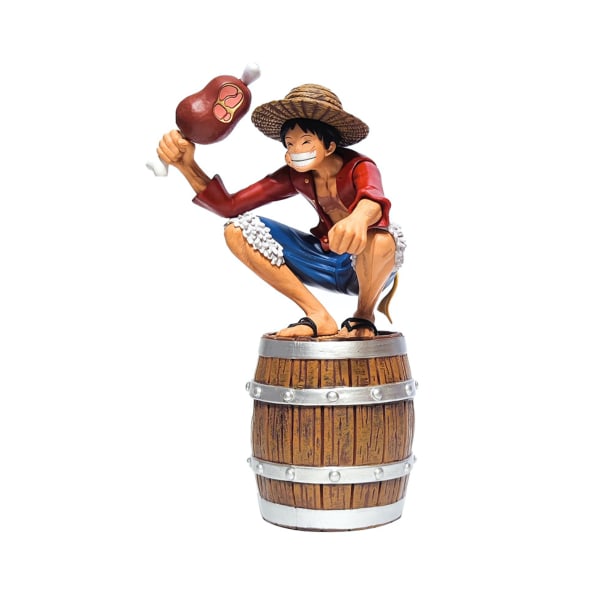 Squat Bucket Luffy One Piece Anime Action Figur Toy Model 24cm