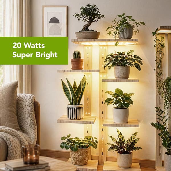 4-pak fuldspektret LED-vækstlys med timer og 9 dæmpbare niveauer til planter