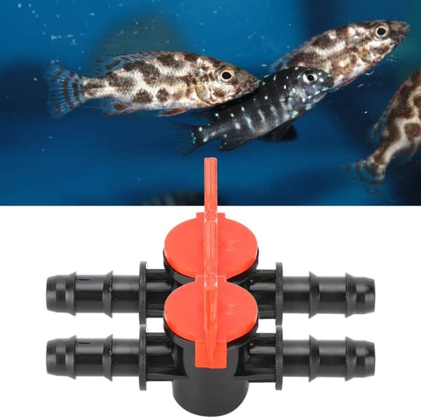 2 st. flödesregleringsventil för akvarium, 10 mm slanganslutningsregulator